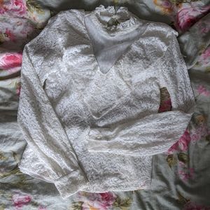 Victorian steampunk lacy blouse